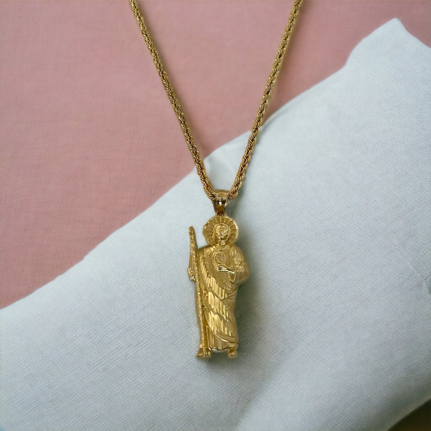 14K Gold St. Jude Pendant