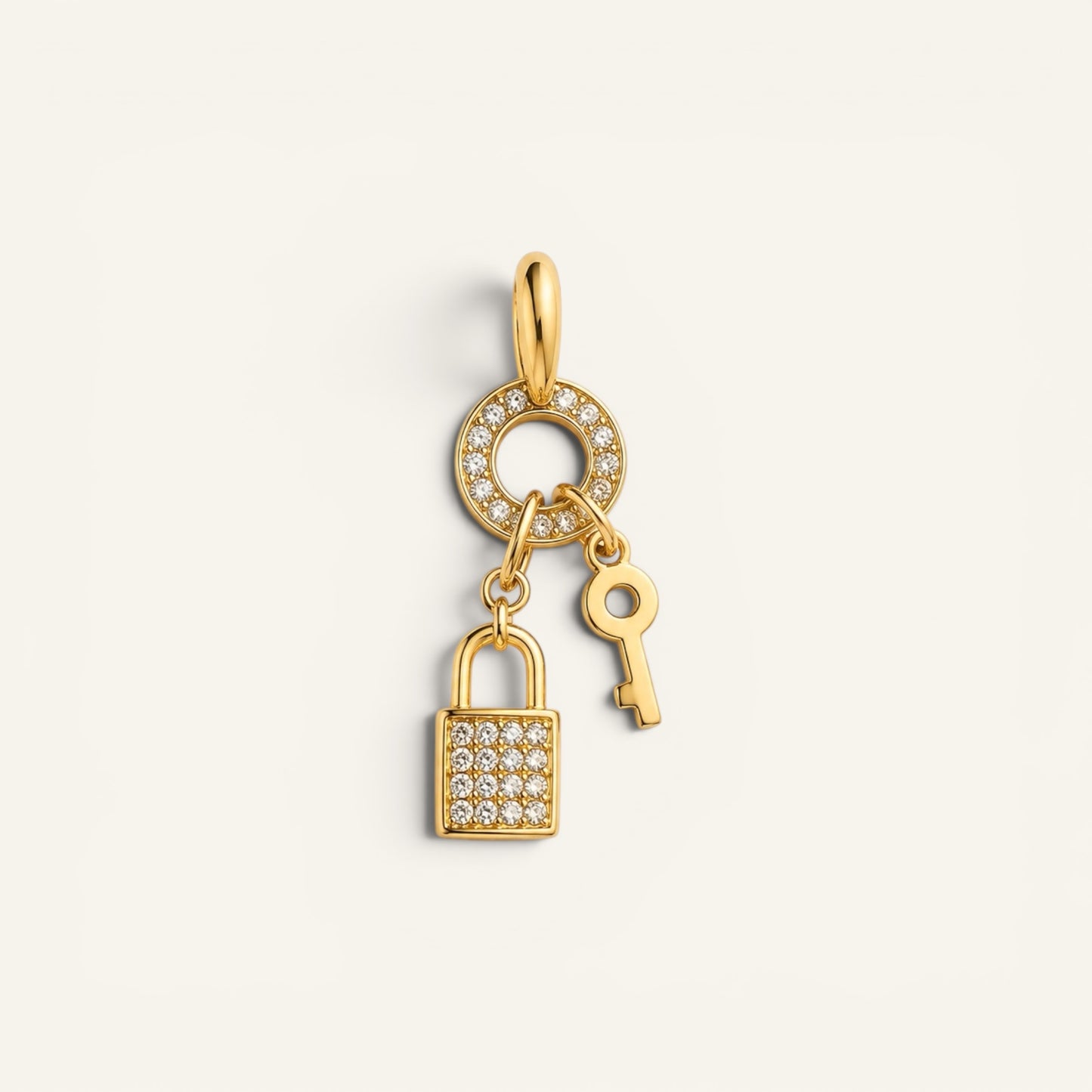 Lock & Key Drop Pendant
