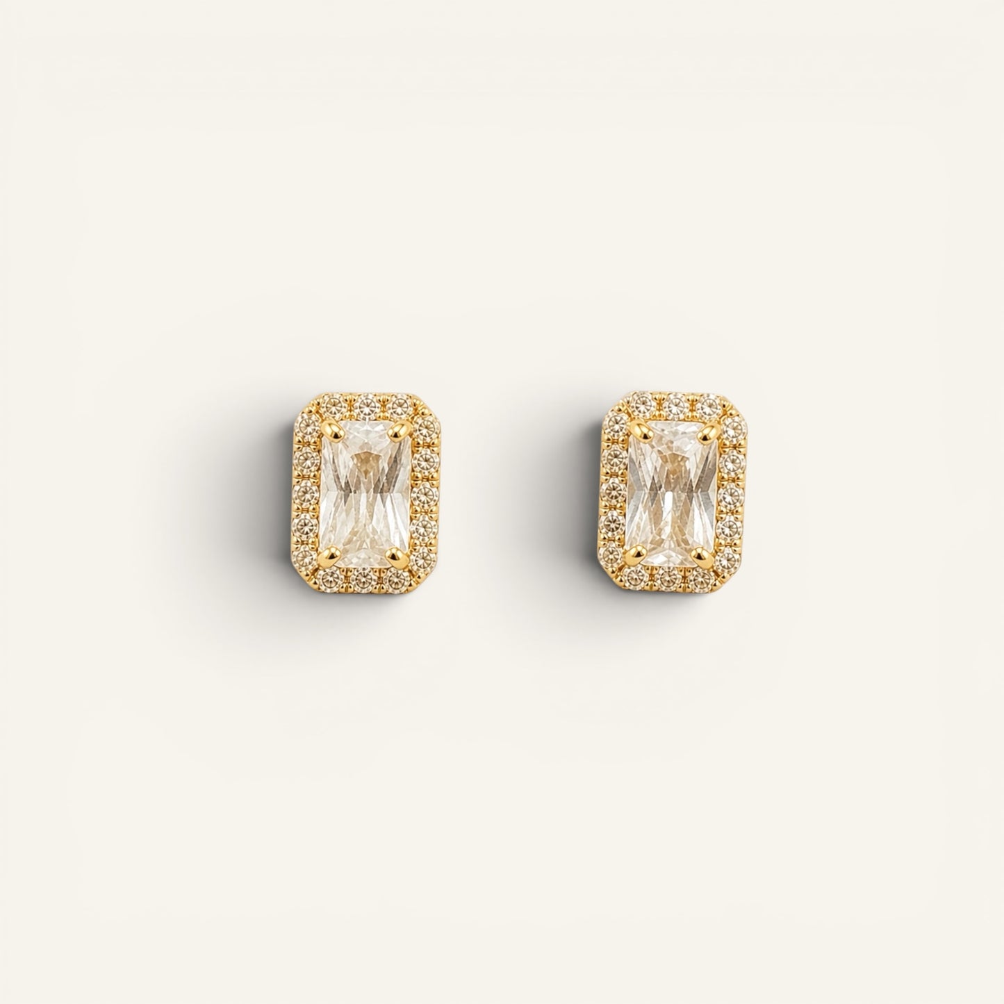 Radiant Halo Petite Stud Earrings