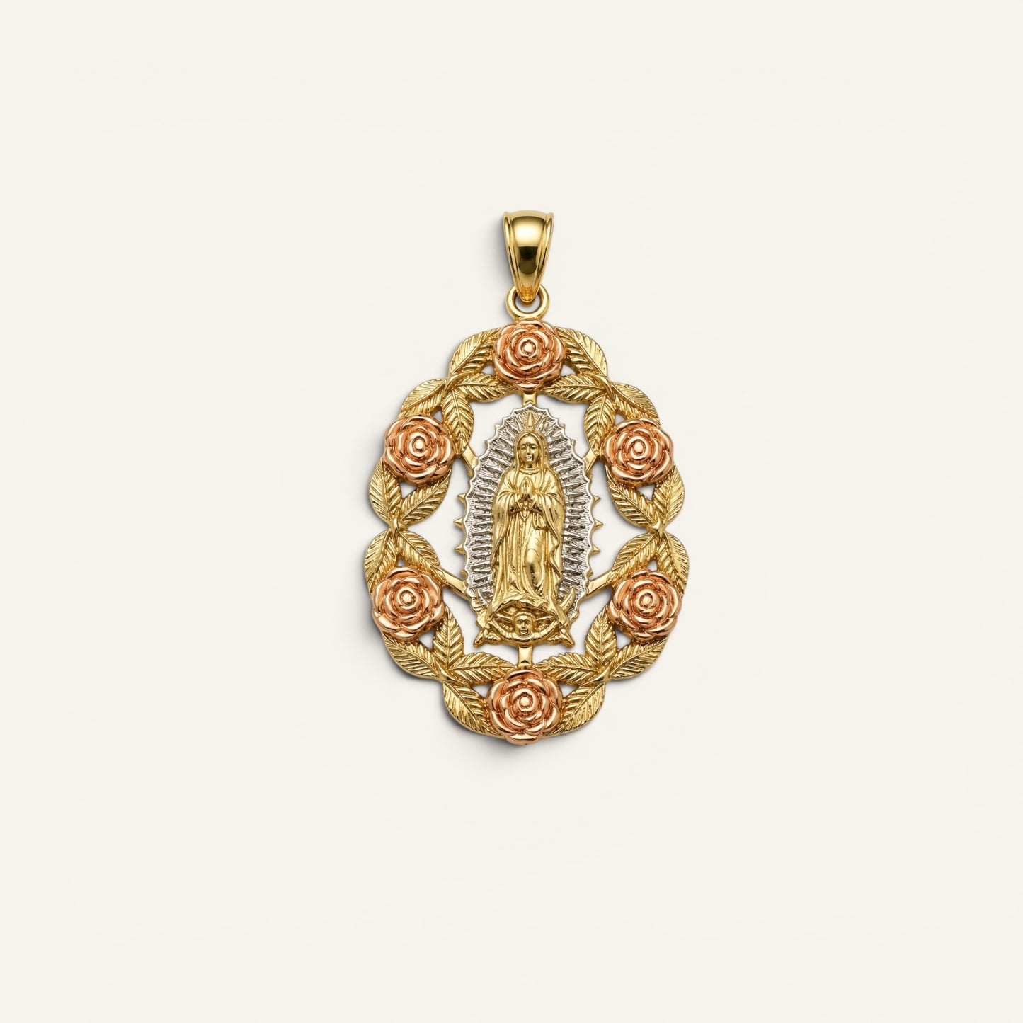 Guadalupe Sanctuary Rose Garland Pendant