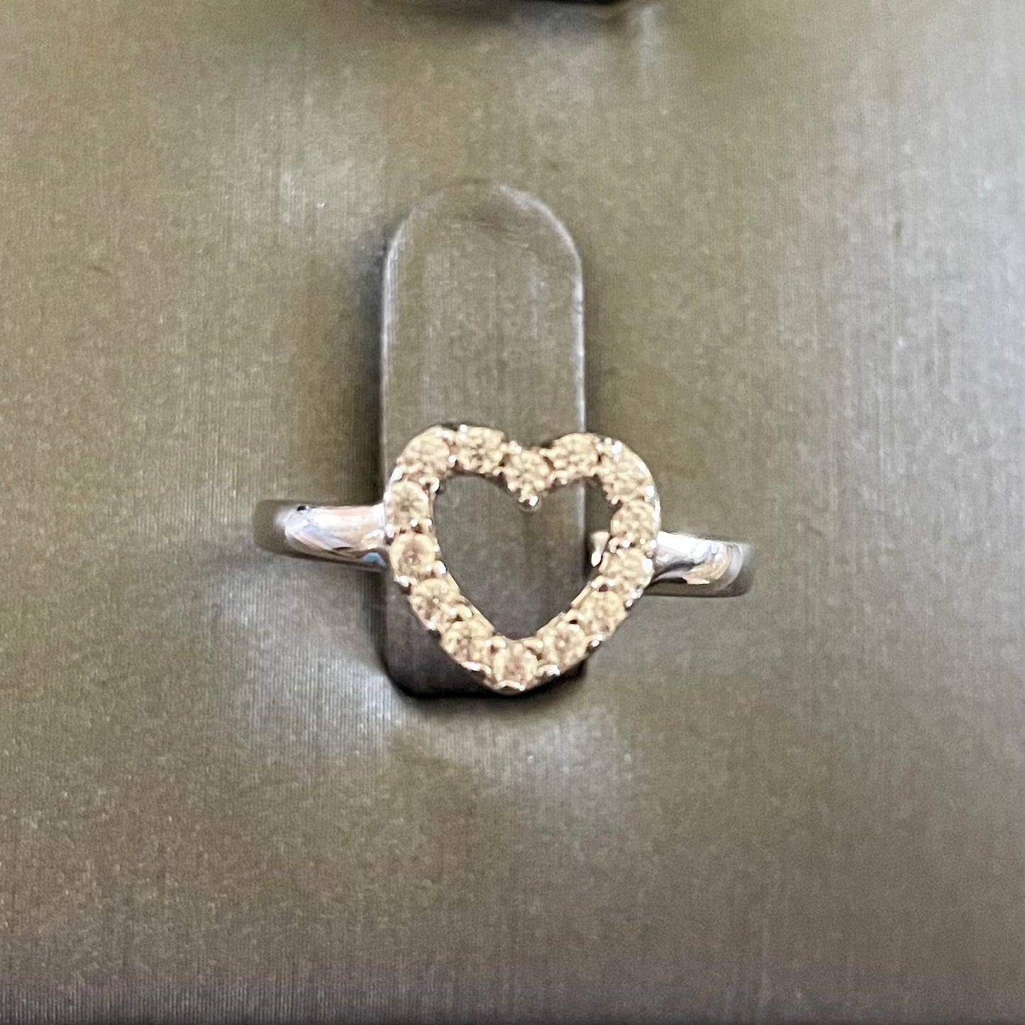 Heart Zirconias Set Sterling Silver #7.5