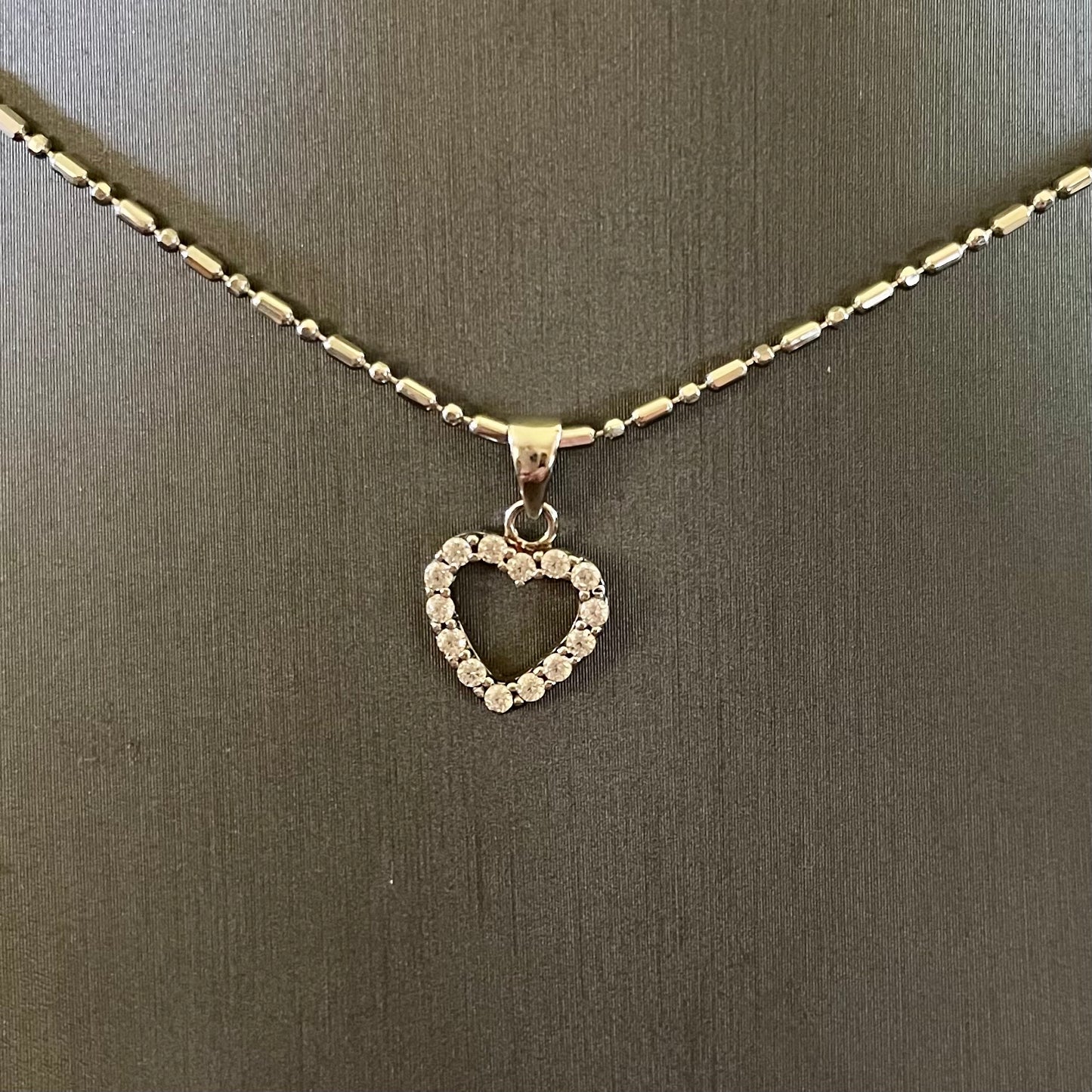 Heart Zirconias Set Sterling Silver #7.5