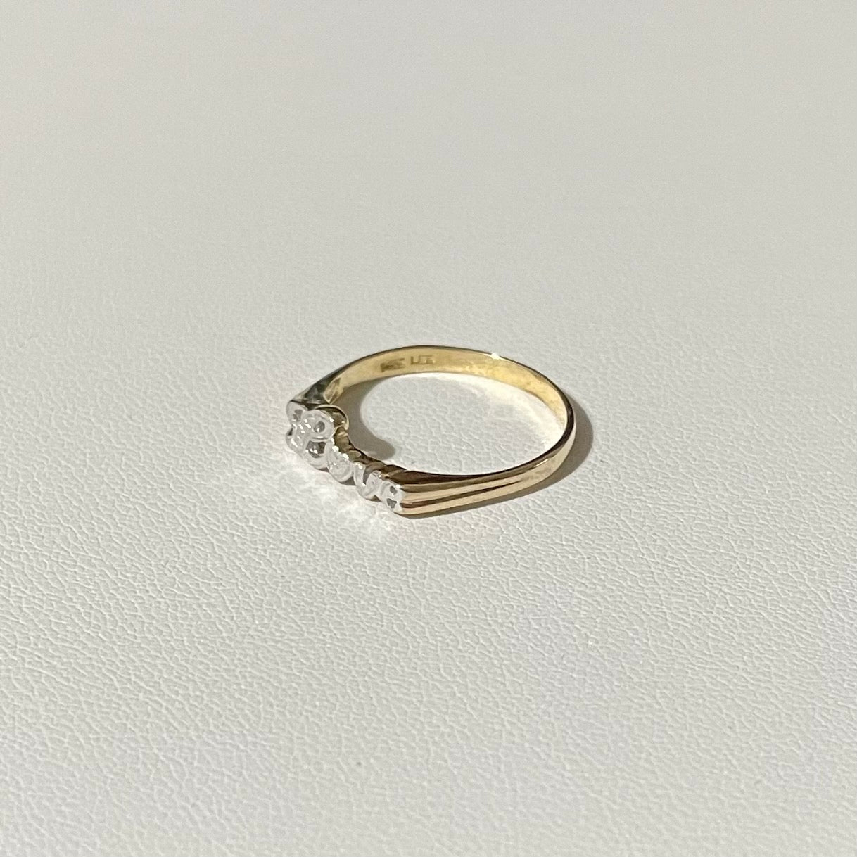 14K Gold Lady ring Love #7.5
