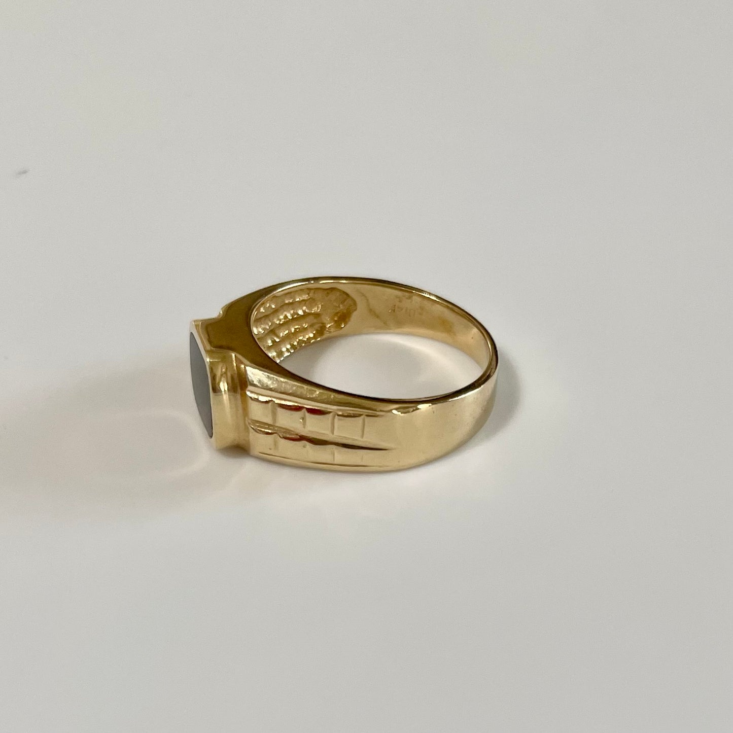Man Rings Onix 14K Gold #10