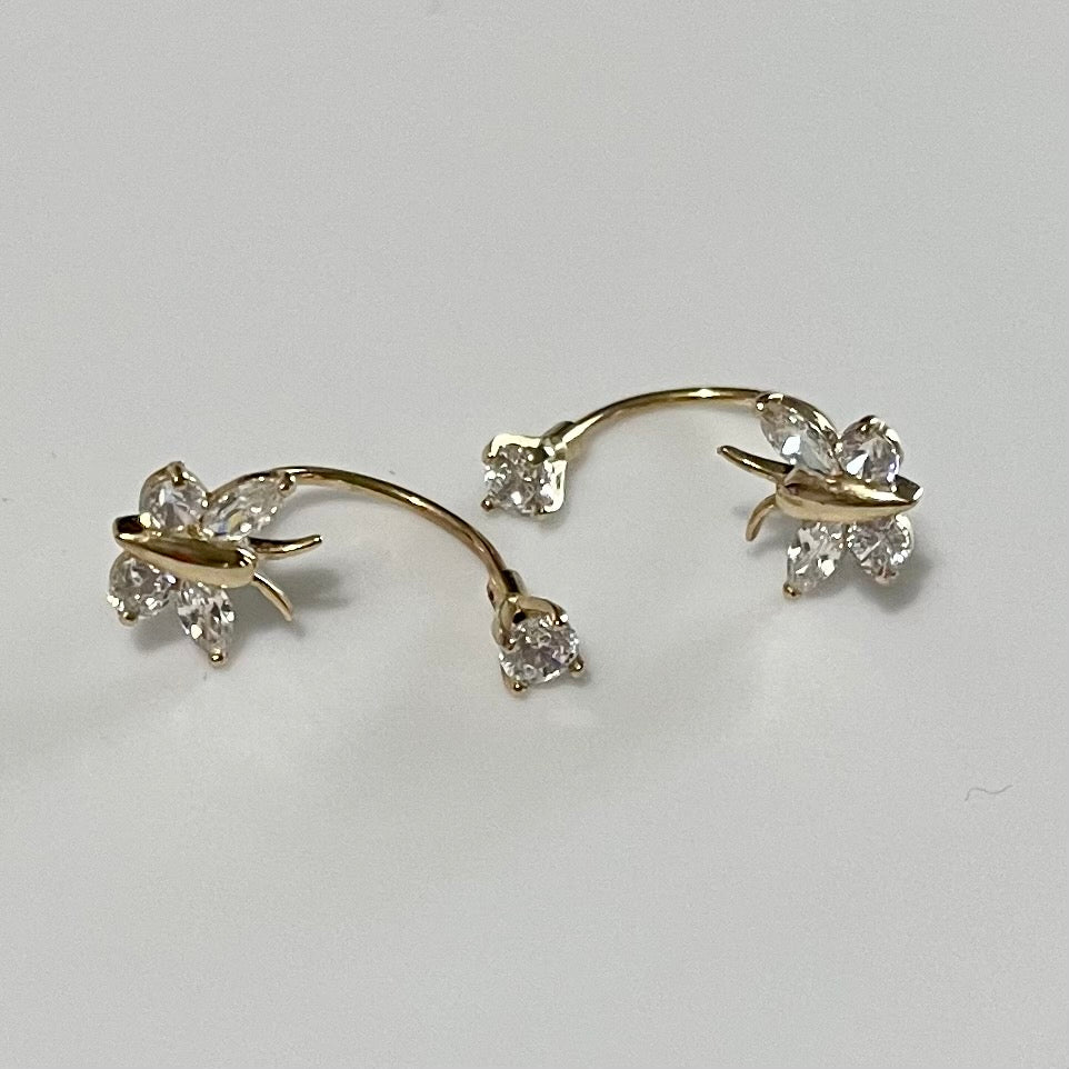 Butterfly Ear Jacket Earrings