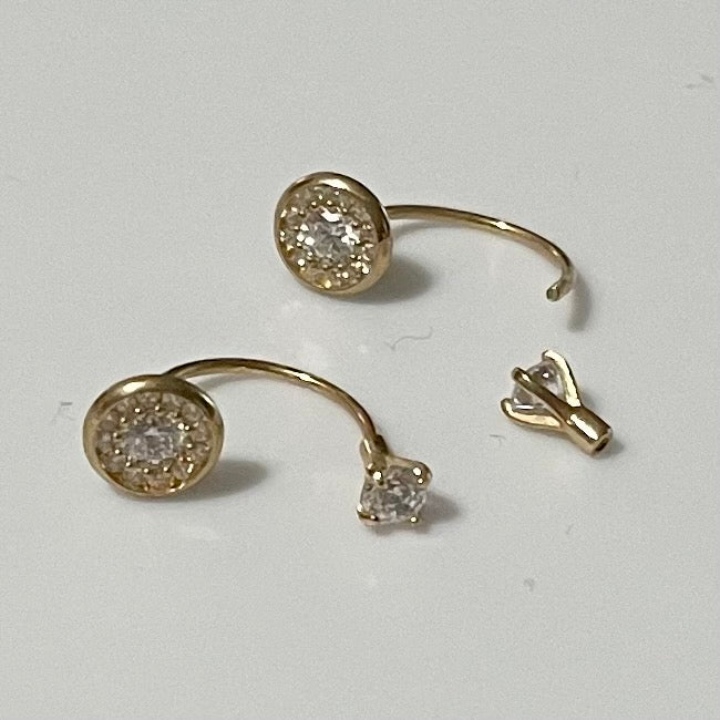 Radiant Circle Ear Jacket Earrings