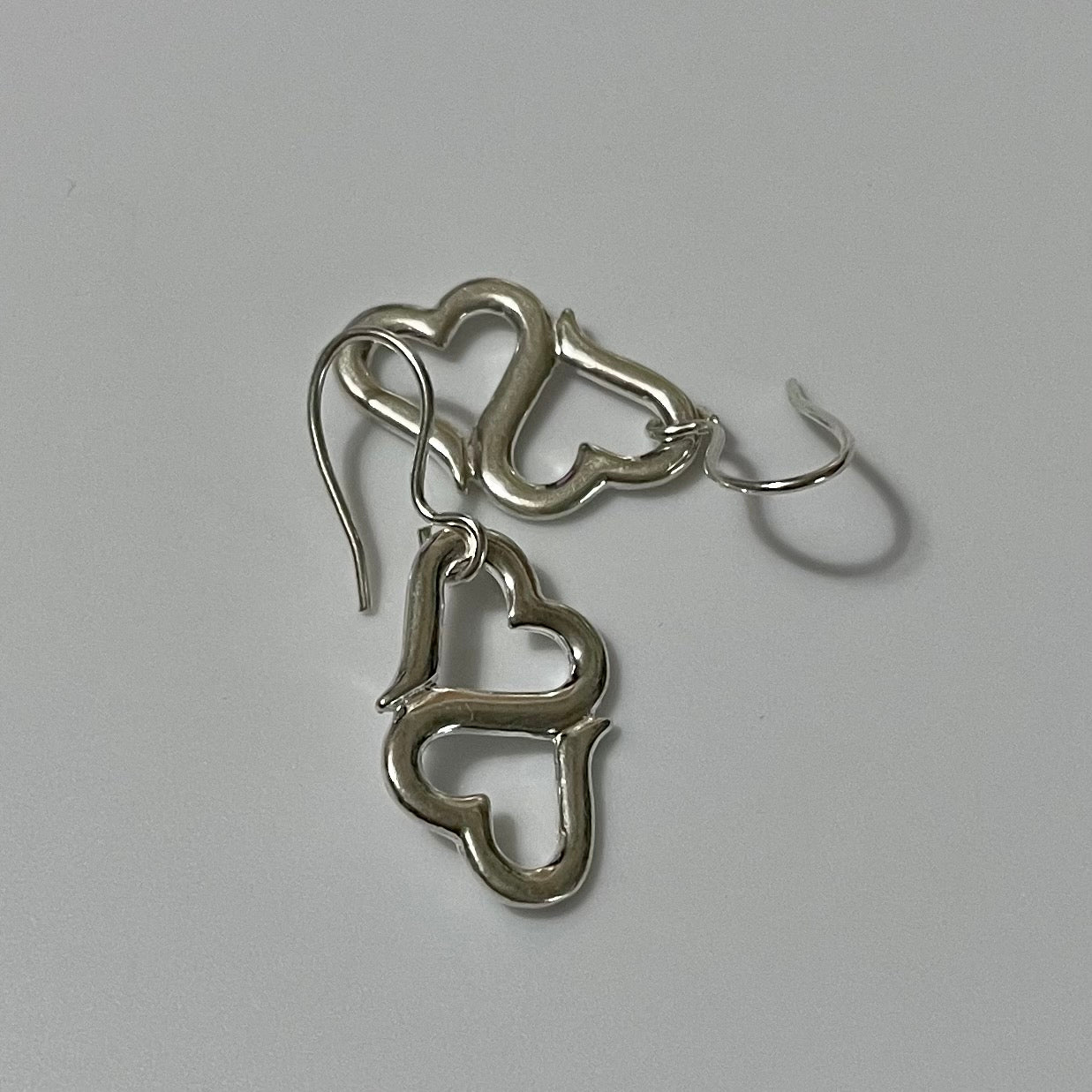 .925 Sterling Silver Hearts Lady Earrings
