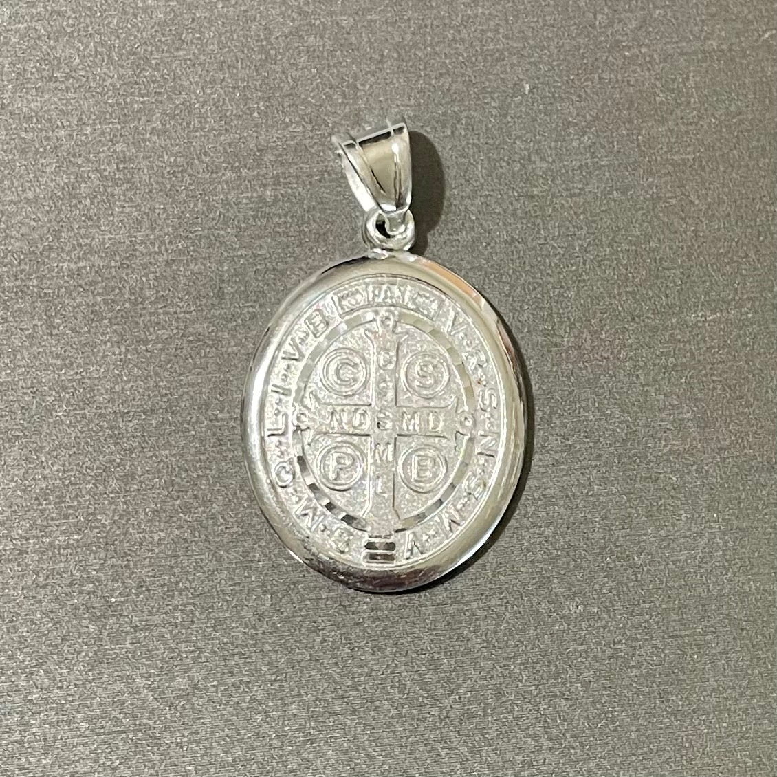 St. Benedict Charm, in .925 Sterling Silver