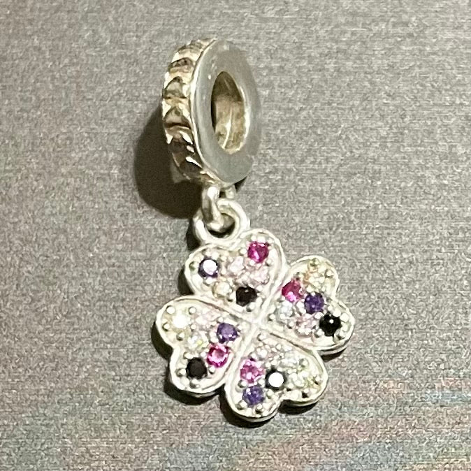 Clover Charm, in .925 Sterling Silver