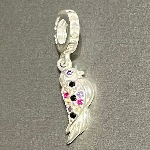 Bird Charm, in .925 Sterling Silver