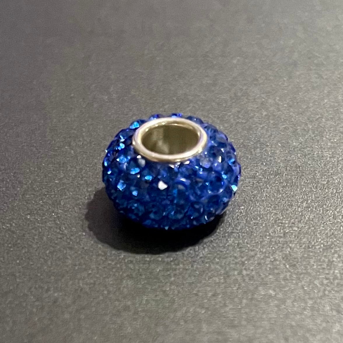 Sparkly Sphere Slide Spacer .925 Sterling Silver