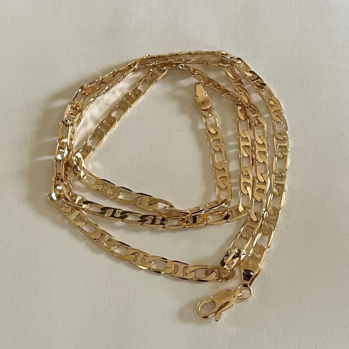 18K Gold Plated Mariner Chain 22-in long