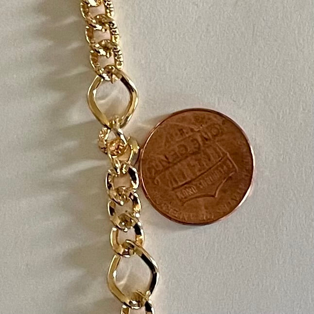 18K Gold Plated Curb Necklace 18-in long