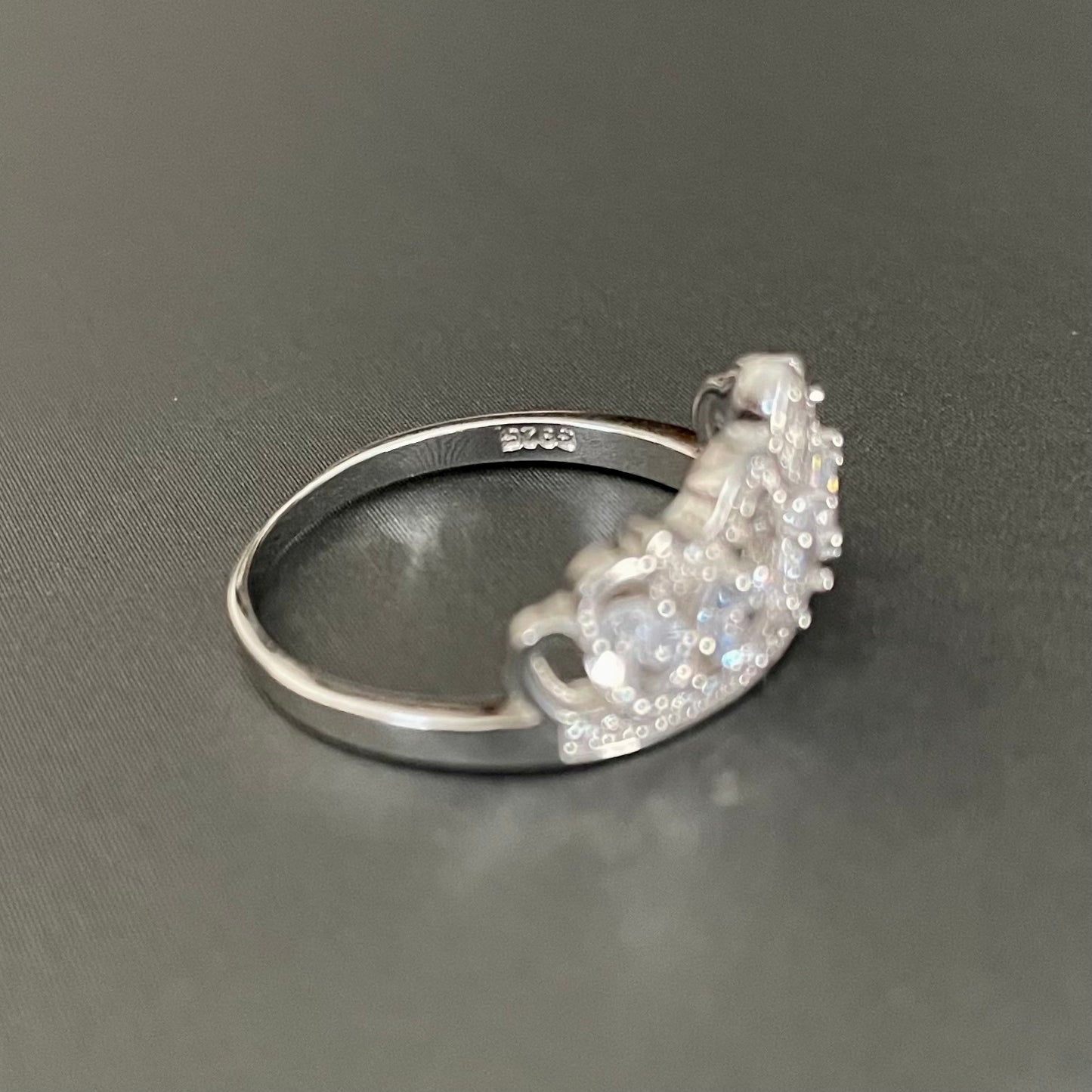.925 Sterling Silver Tiara Ring