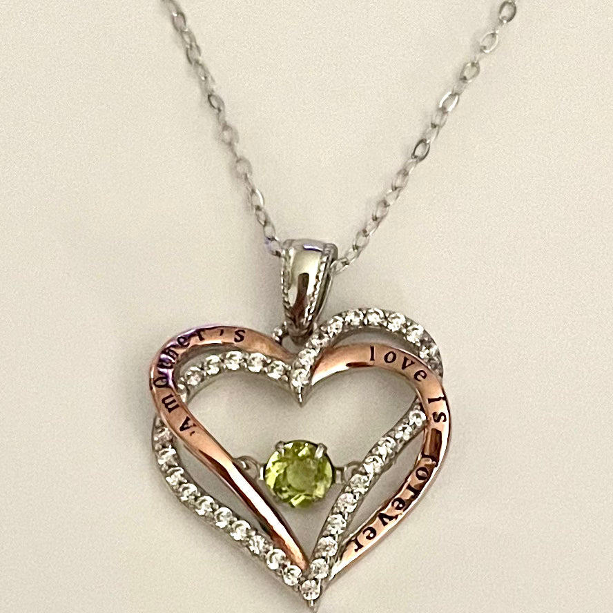 .925 Sterling Silver hearth pendant