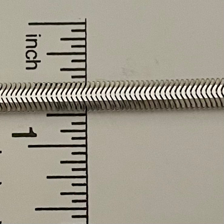.925 Sterling Silver herringbone bracelet 6 mm