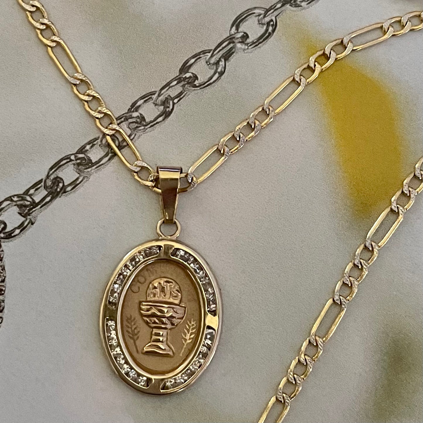 14K Gold First Communion Pendant