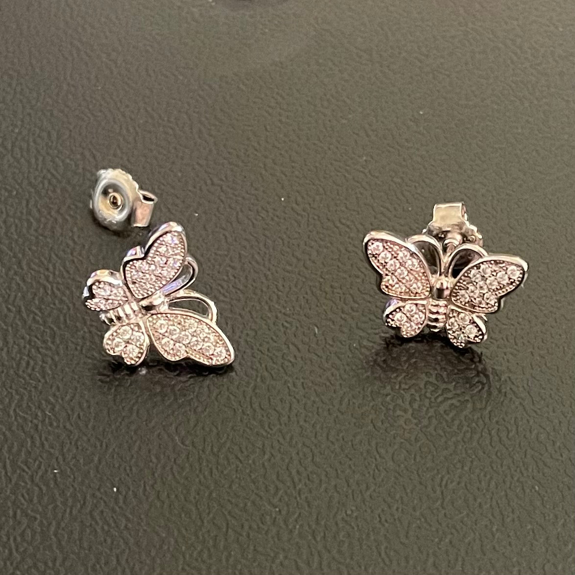 Butterfly Pave Set Sterling Silver