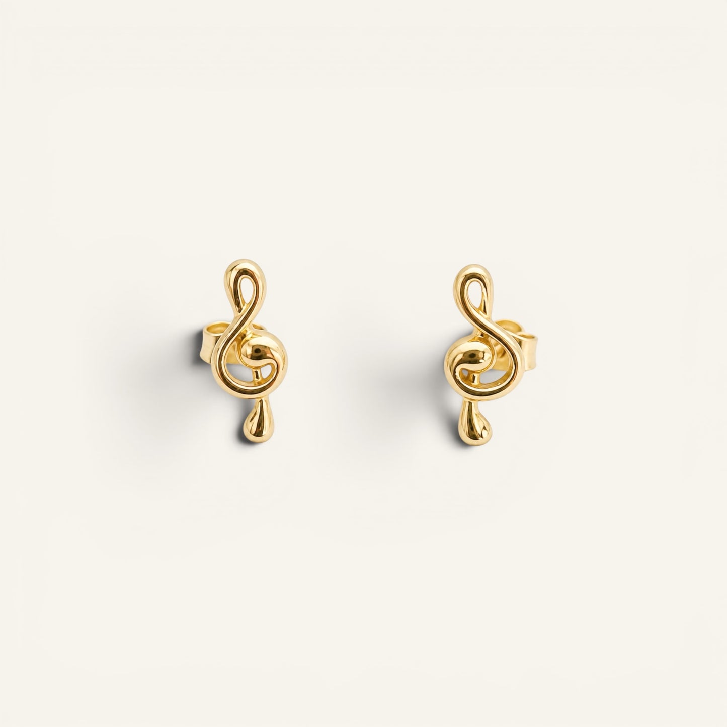 Treble Clef Stud Earrings