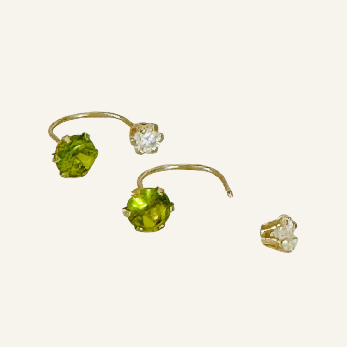 Curve Ear Jacket Earrings 4mm