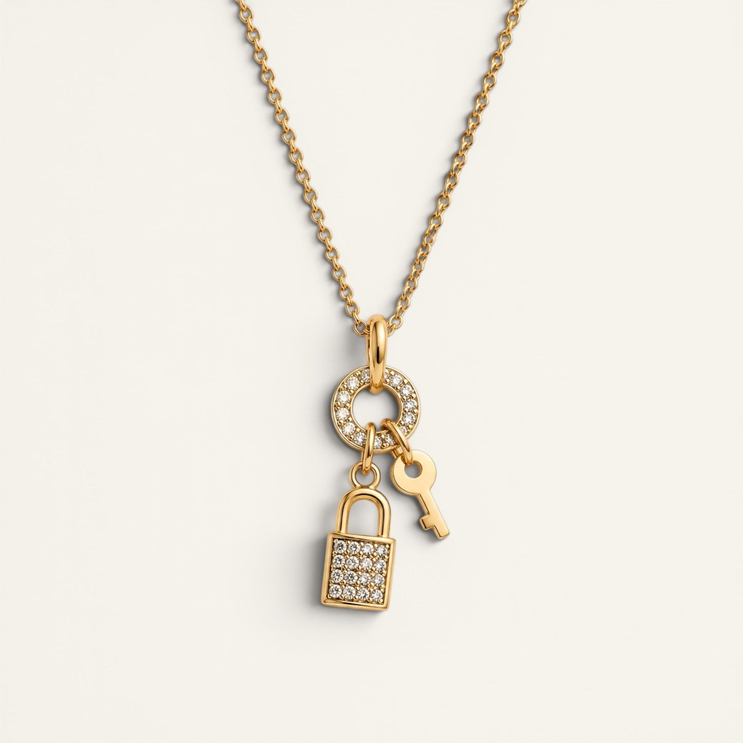 Lock & Key Drop Pendant