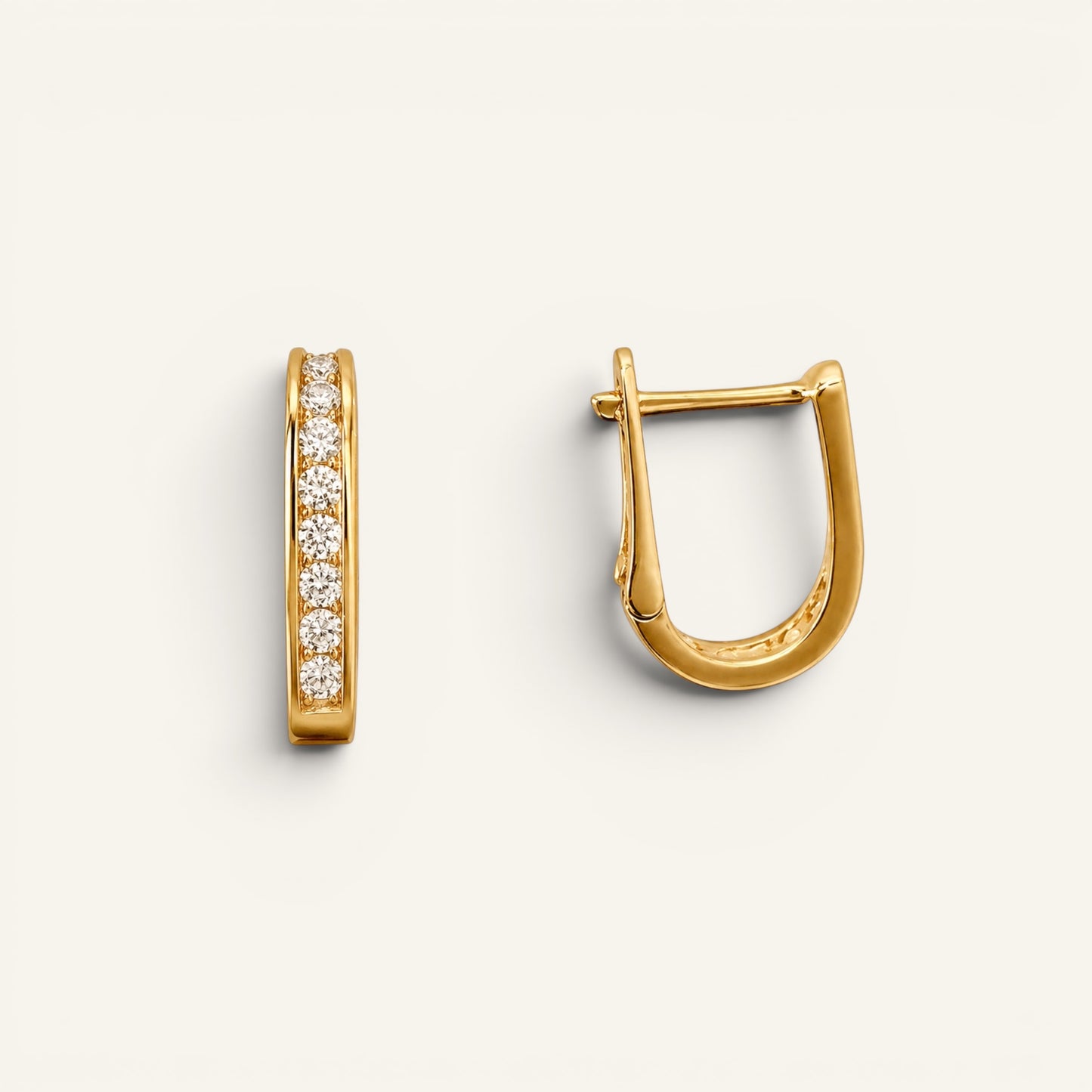 Radiant Channel Huggie Hoops