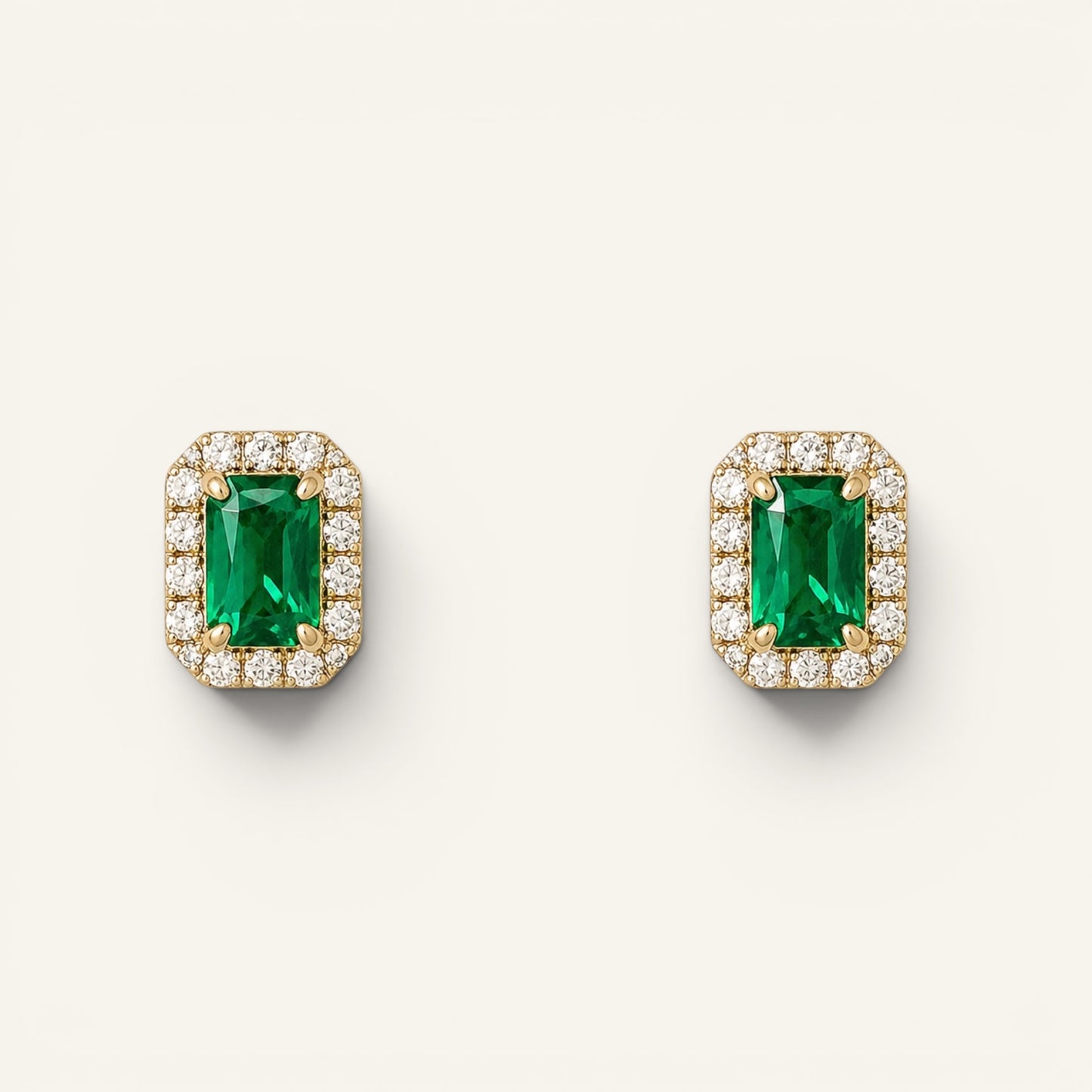 Radiant Halo Petite Stud Earrings