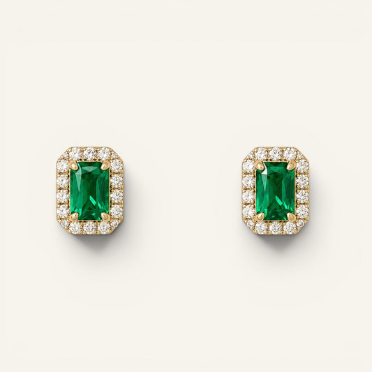 Radiant Halo Petite Stud Earrings