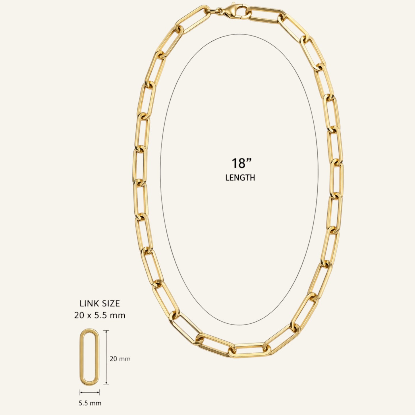 Elara Luxe Necklace - 20 mm