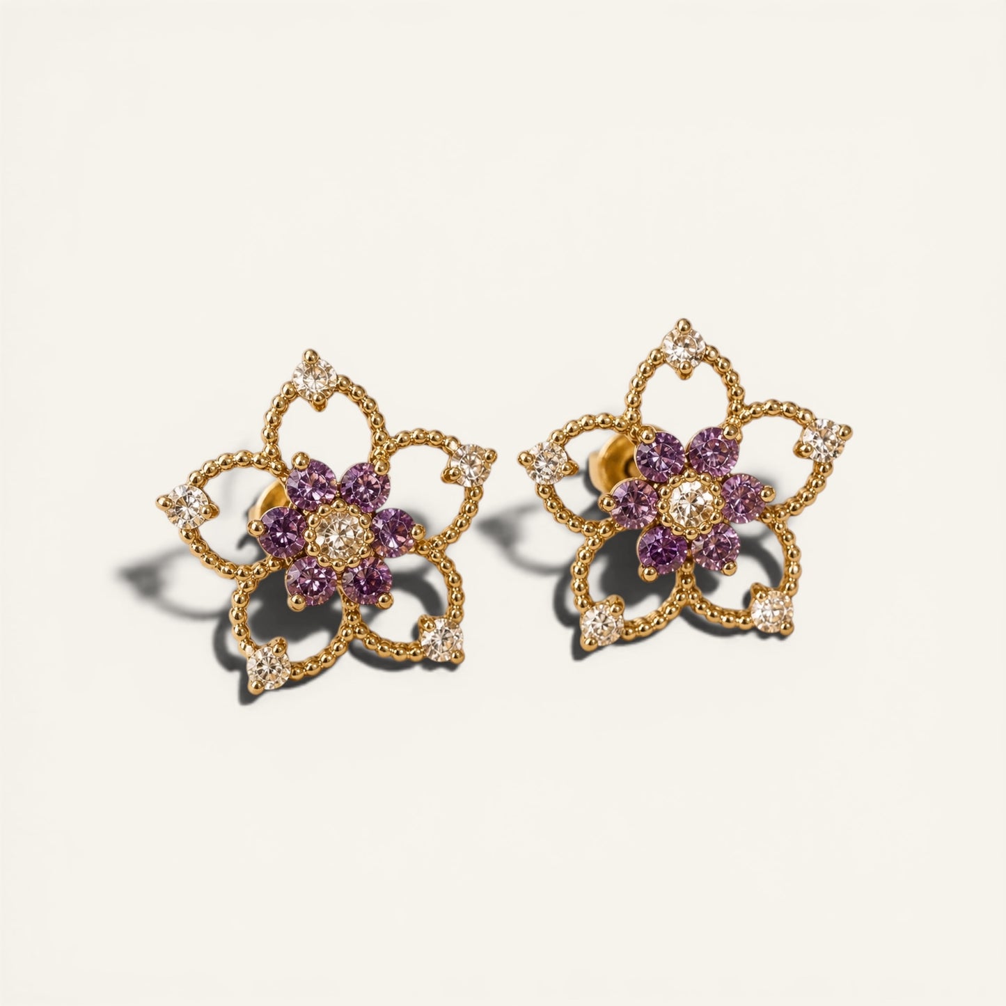 Floral Star Stud Earrings