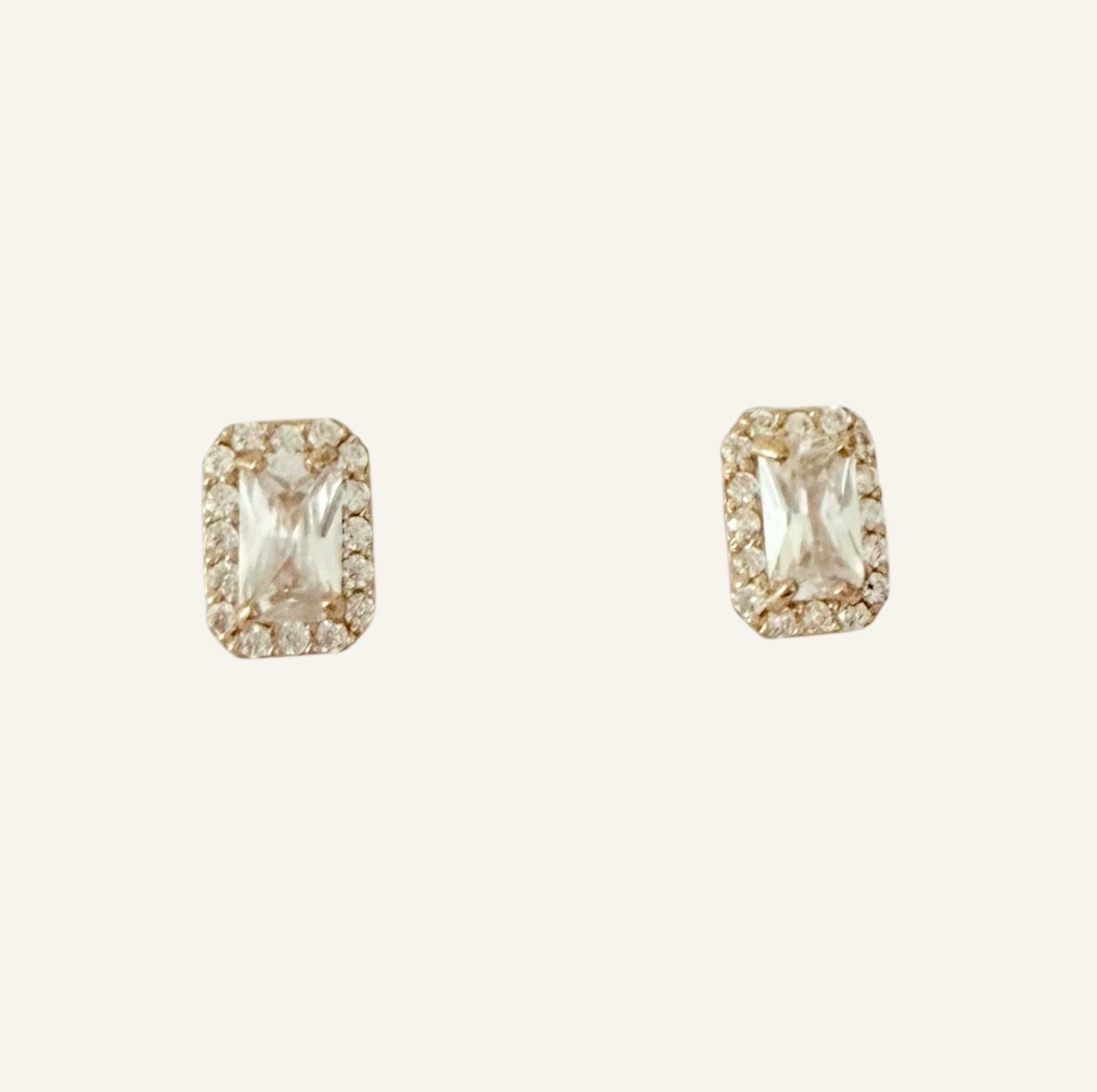 Radiant Halo Petite Stud Earrings