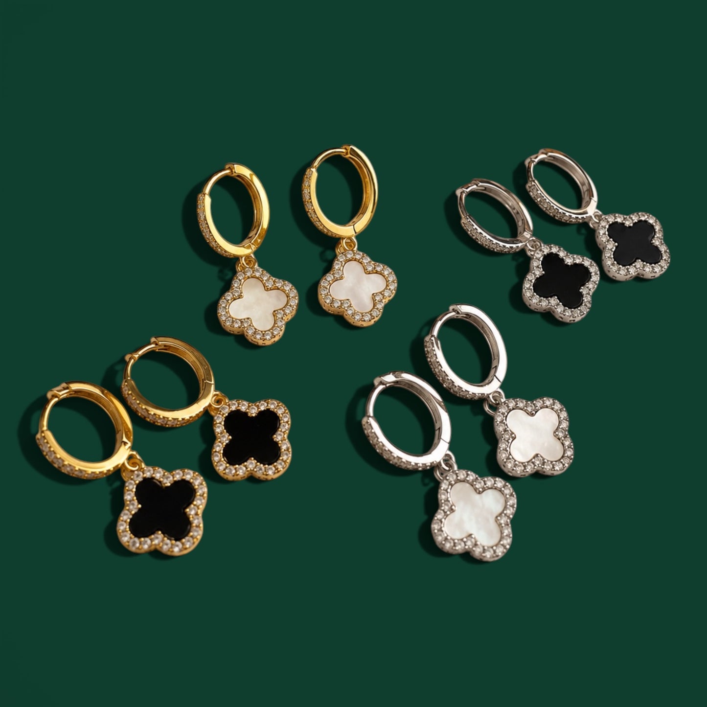 Elan Clover Hoop Earrings