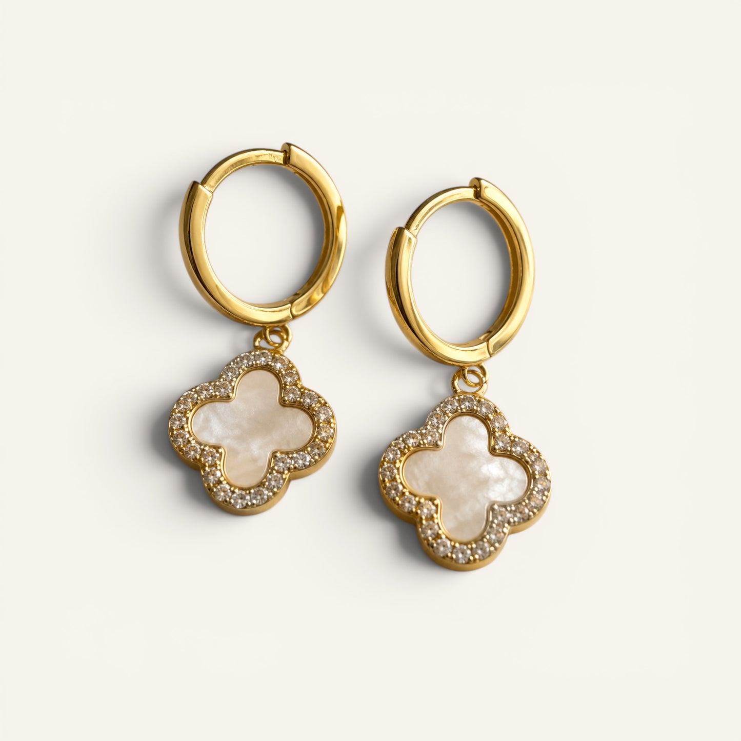 Elan Clover Hoop Earrings