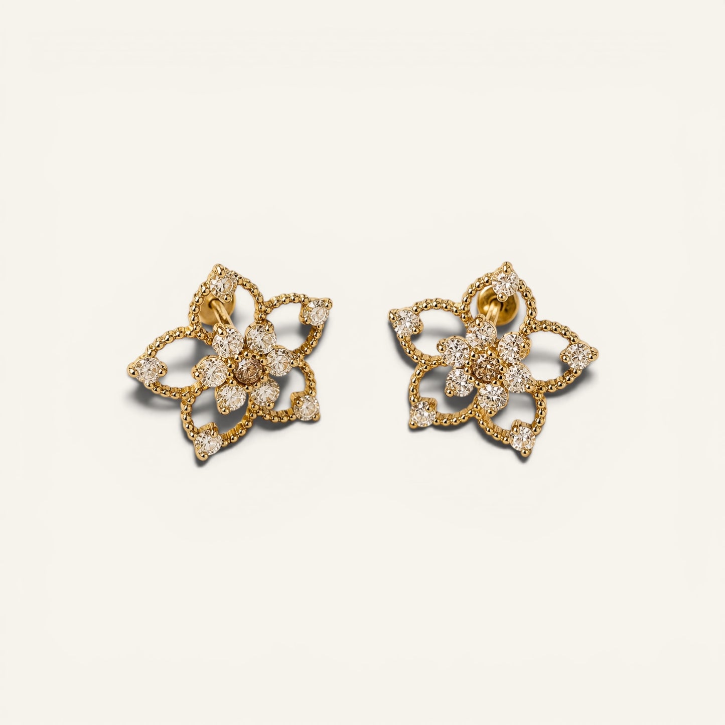Floral Star Stud Earrings
