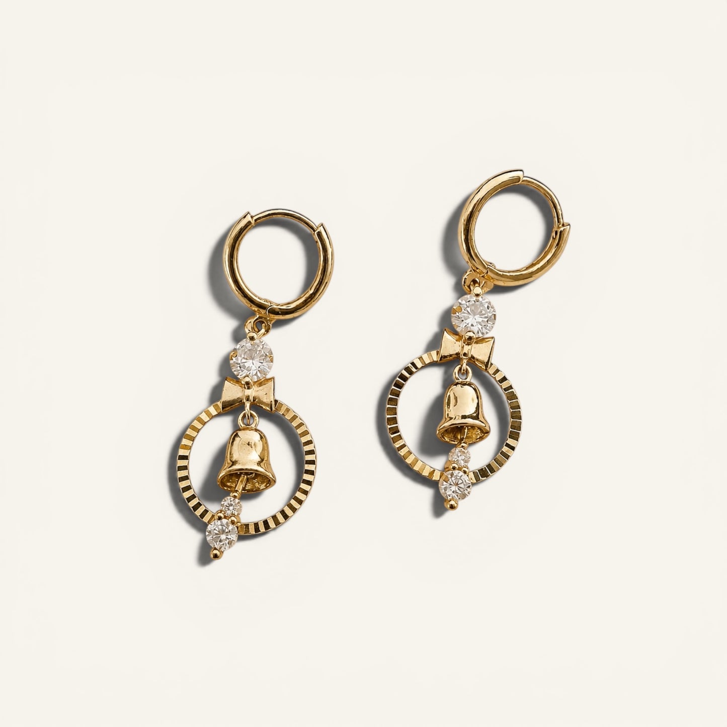 Noelle Bell Charm Hoops
