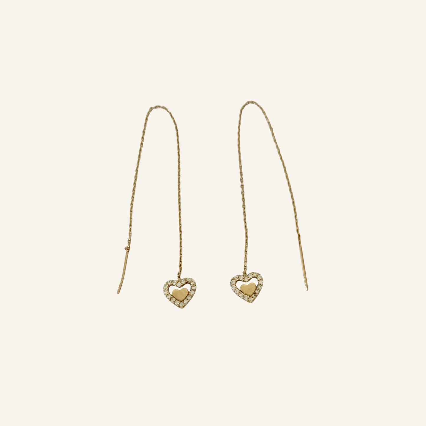 Eternal Heart Threader Earrings