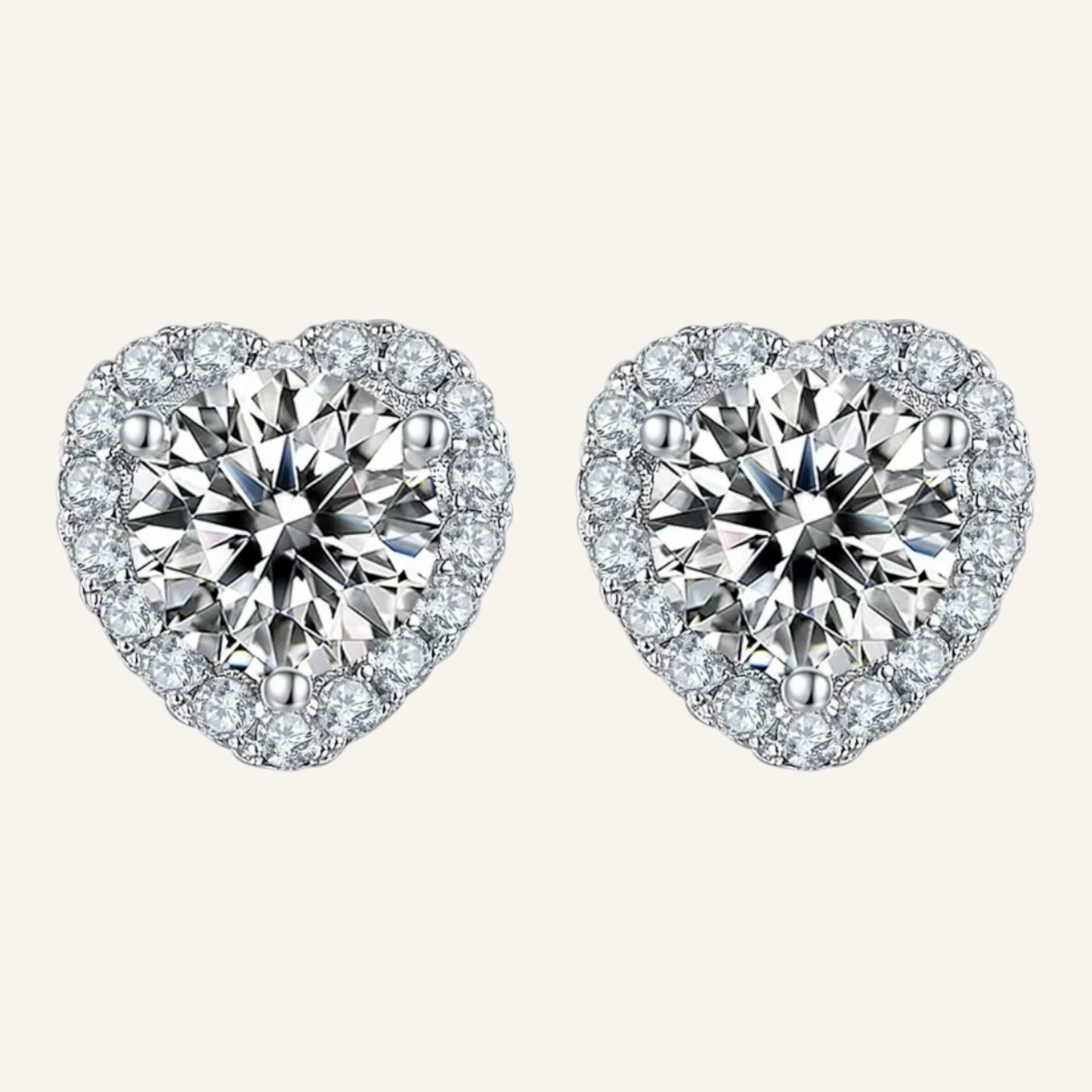 Lumen Heart Stud Earrings