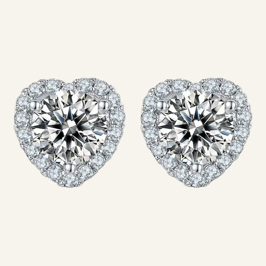 Lumen Heart Stud Earrings