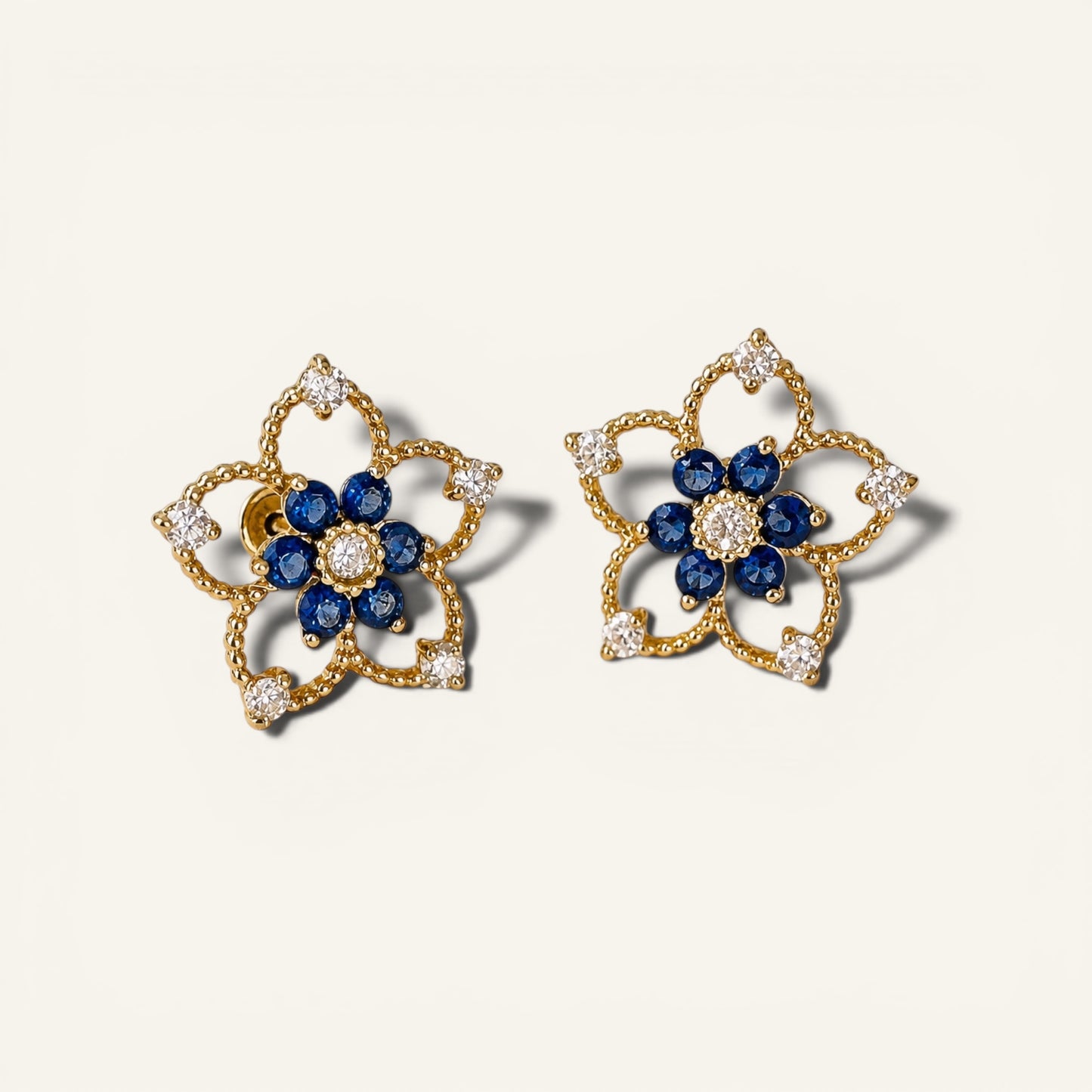 Floral Star Stud Earrings