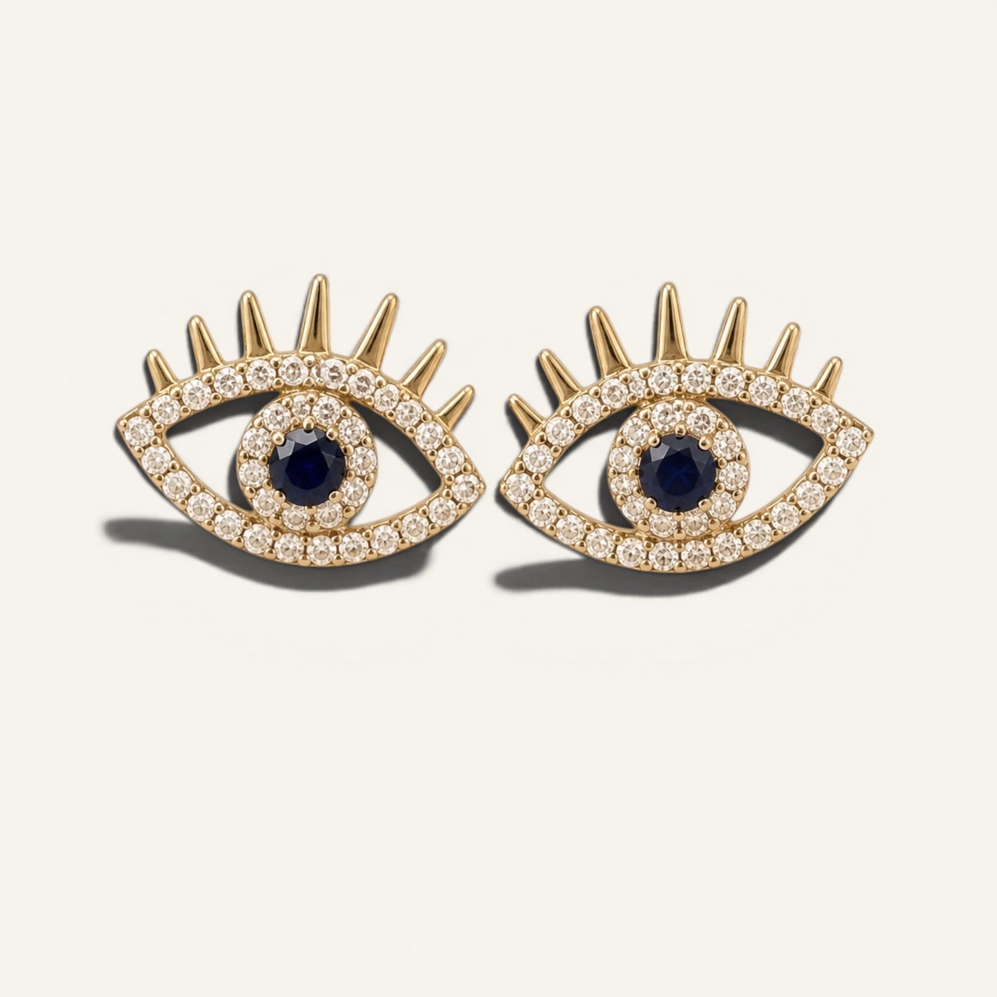 Guardian Eye Stud Earring . 14K