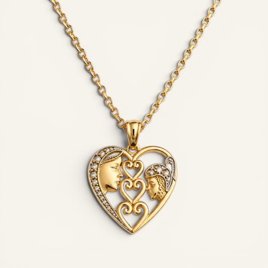 Mother & Child Heart Charm