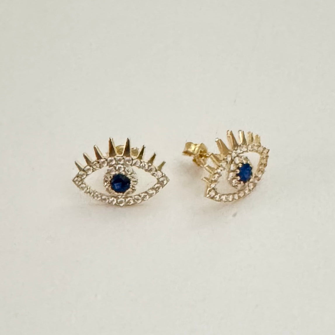 Guardian Eye Stud Earring . 14K