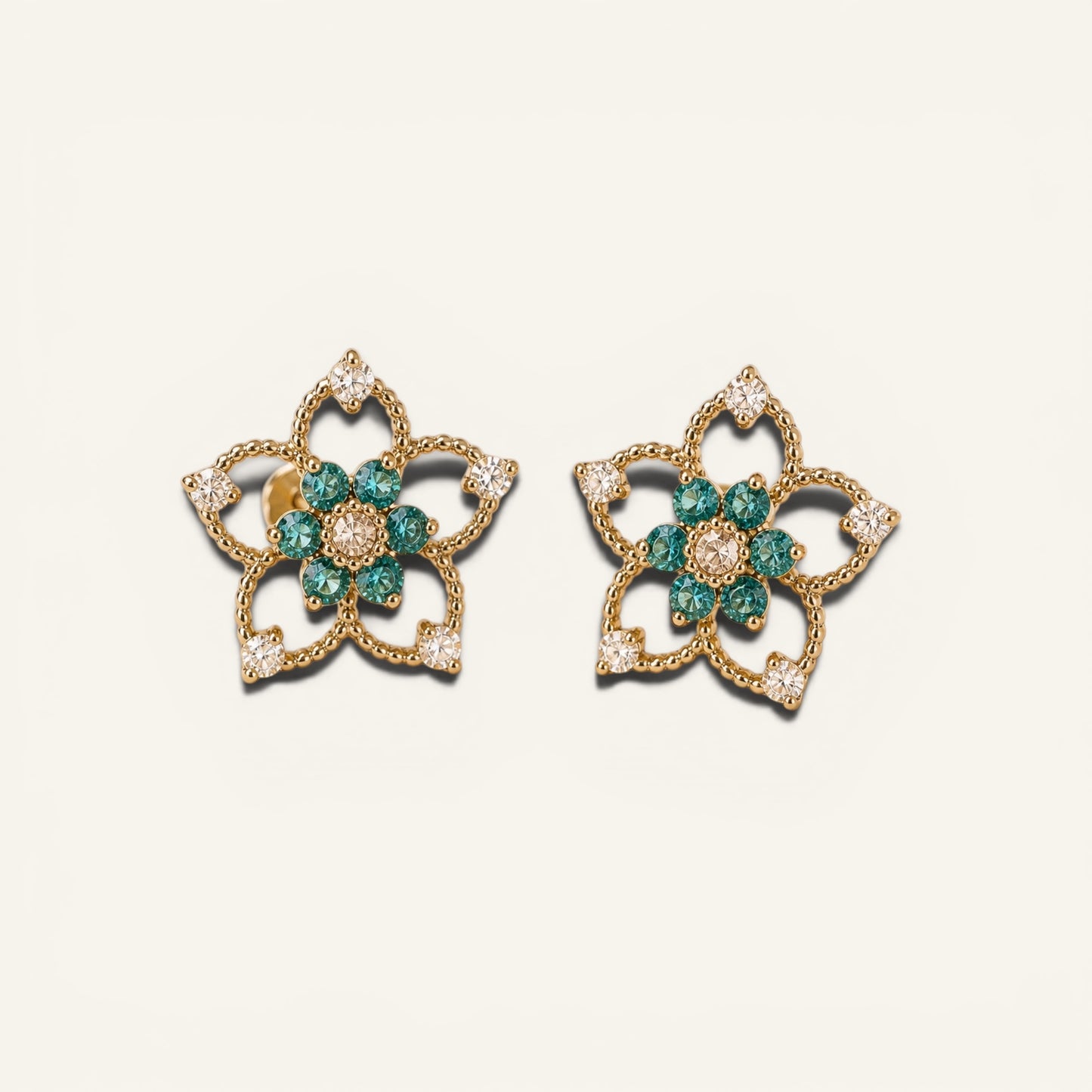 Floral Star Stud Earrings