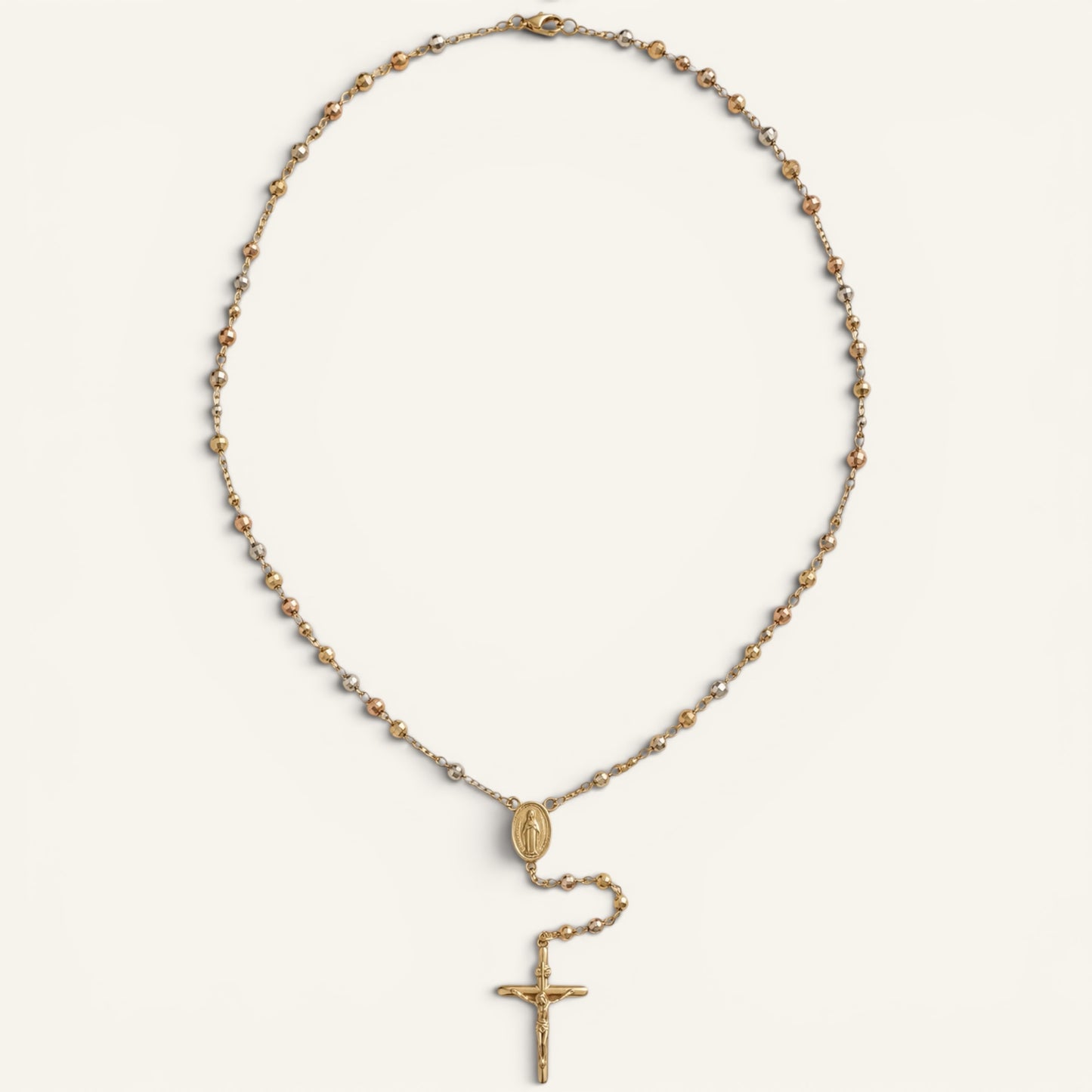 Serene Faceted Rosario Necklace