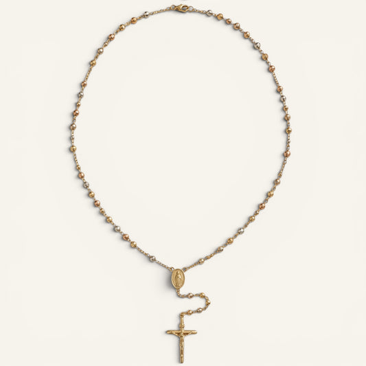 Serene Faceted Rosario Necklace