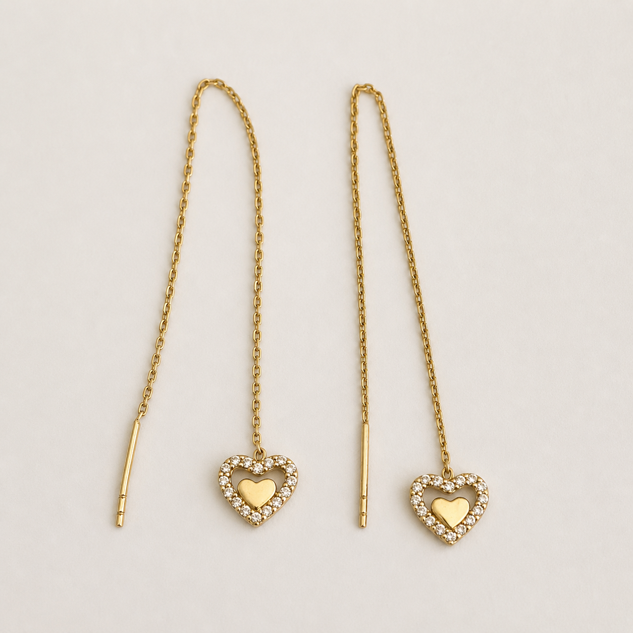Eternal Heart Threader Earrings