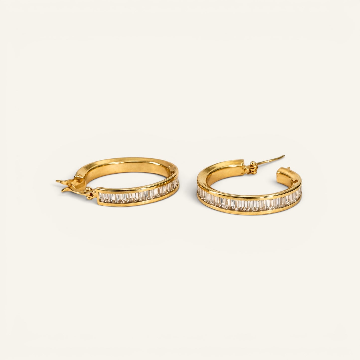 Eternal Baguette Hoop Earrings