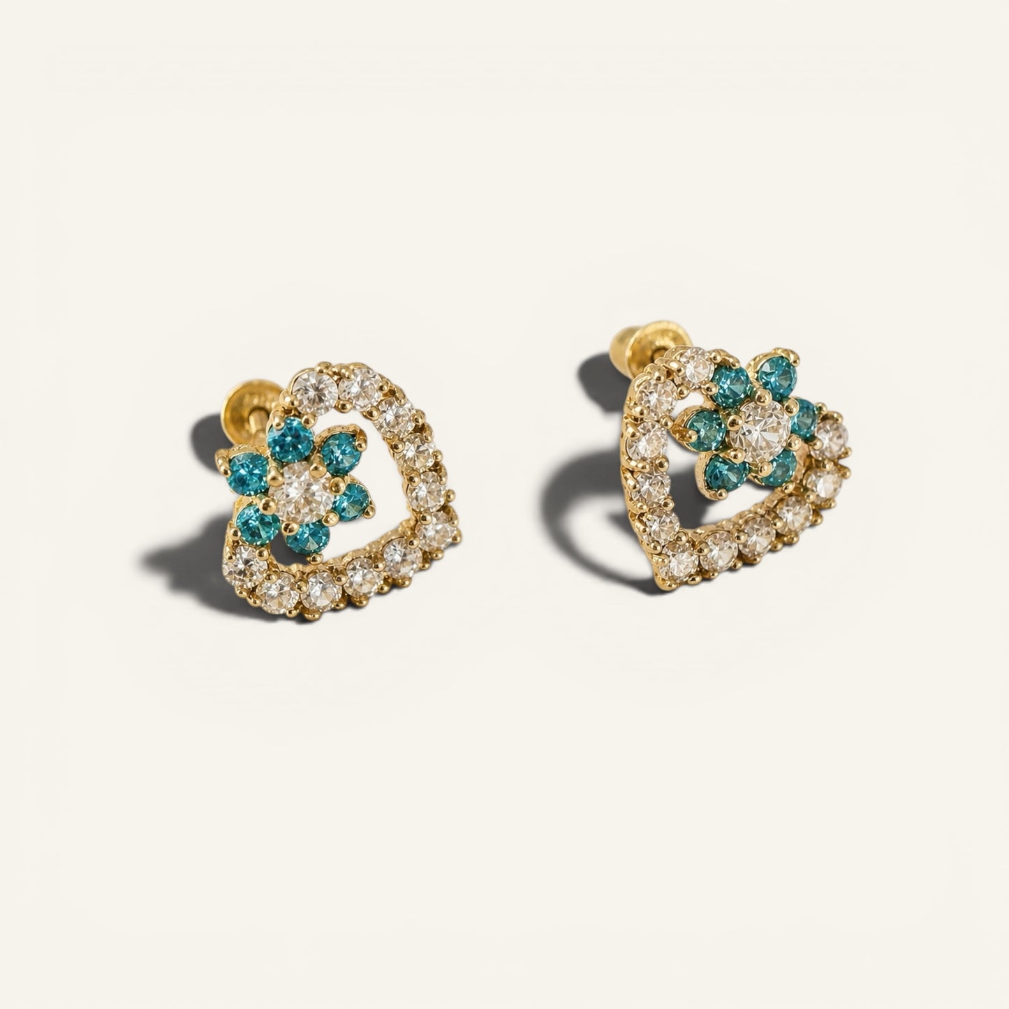 Blooming Heart Stud Earrings