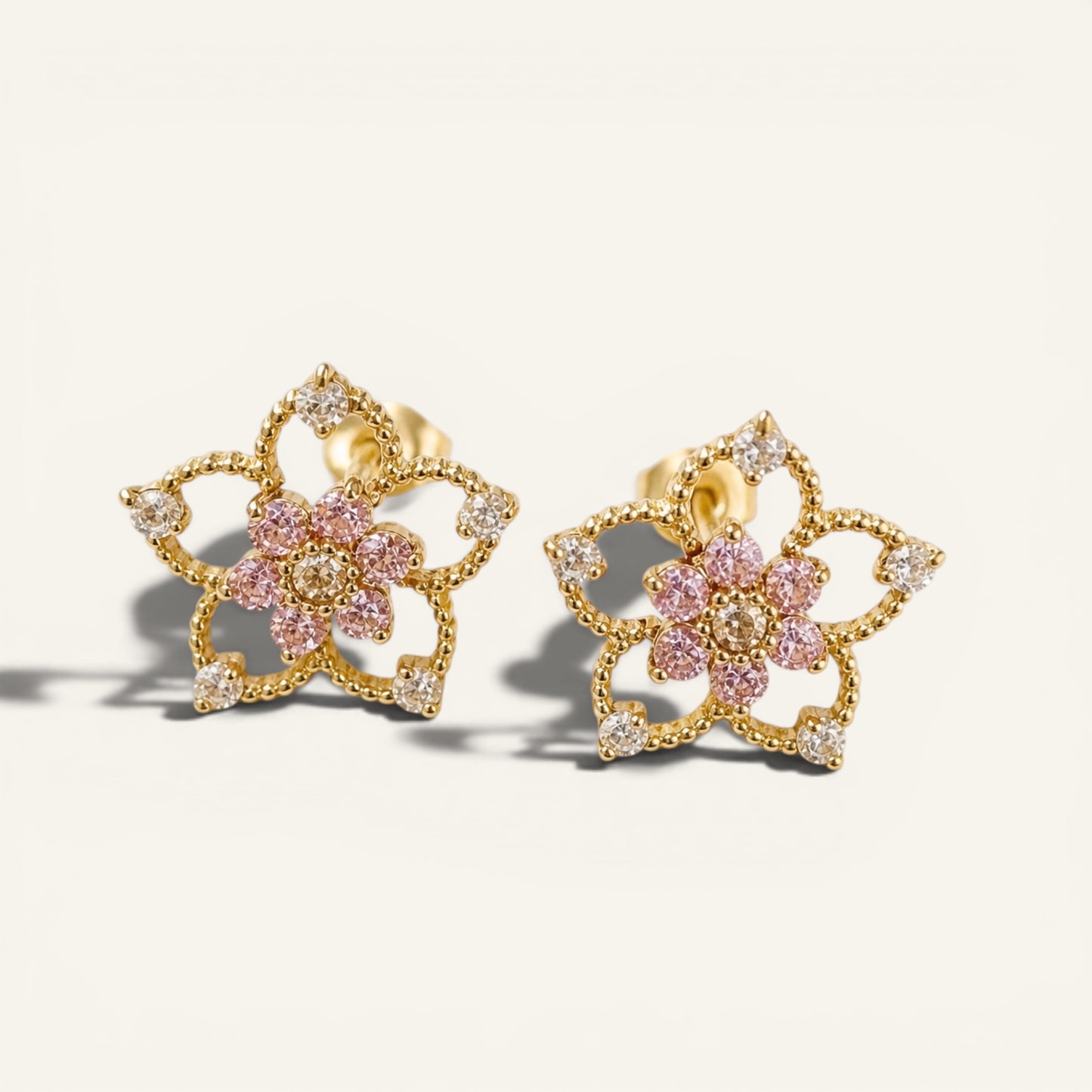 Floral Star Stud Earrings
