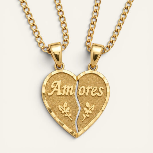 Amores Divided Heart Pendant